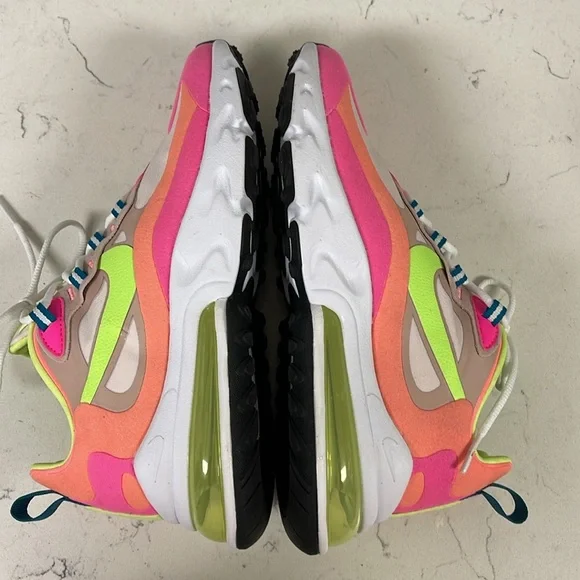 Nike Air Max 270 React Pink Volt Multi DC1863-600 Women's Size 6 - Picture 8 of 16